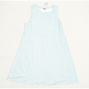 NEW Loft Women Shift Dress Geometric Crew Neck Stretch Rayon Blue Size Mp